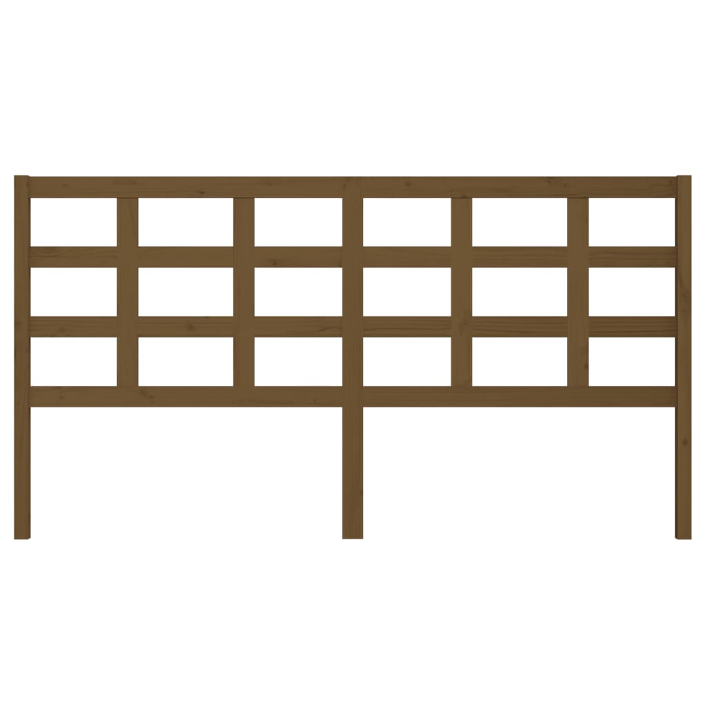 vidaXL Κεφαλάρι Κρεβατιού Μελί 185,5 x 4 x 100 εκ. Μασίφ Ξύλο Πεύκου