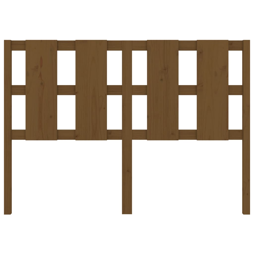 vidaXL Κεφαλάρι Κρεβατιού Μελί 125,5 x 4 x 100 εκ. Μασίφ Ξύλο Πεύκου