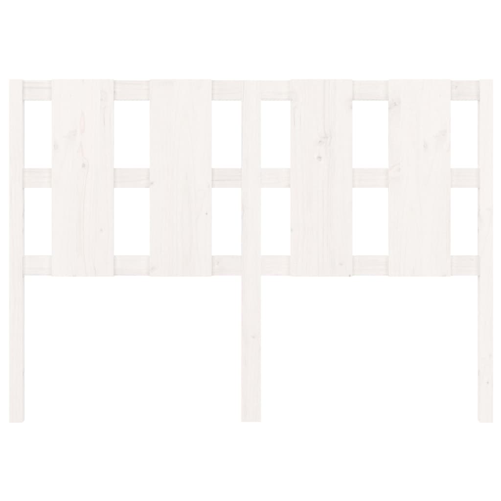 vidaXL Κεφαλάρι Κρεβατιού Λευκό 145,5x4x100 εκ. από Μασίφ Ξύλο Πεύκου