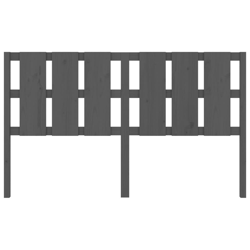 vidaXL Κεφαλάρι Κρεβατιού Γκρι 165,5 x 4 x 100 εκ. Μασίφ Ξύλο Πεύκου