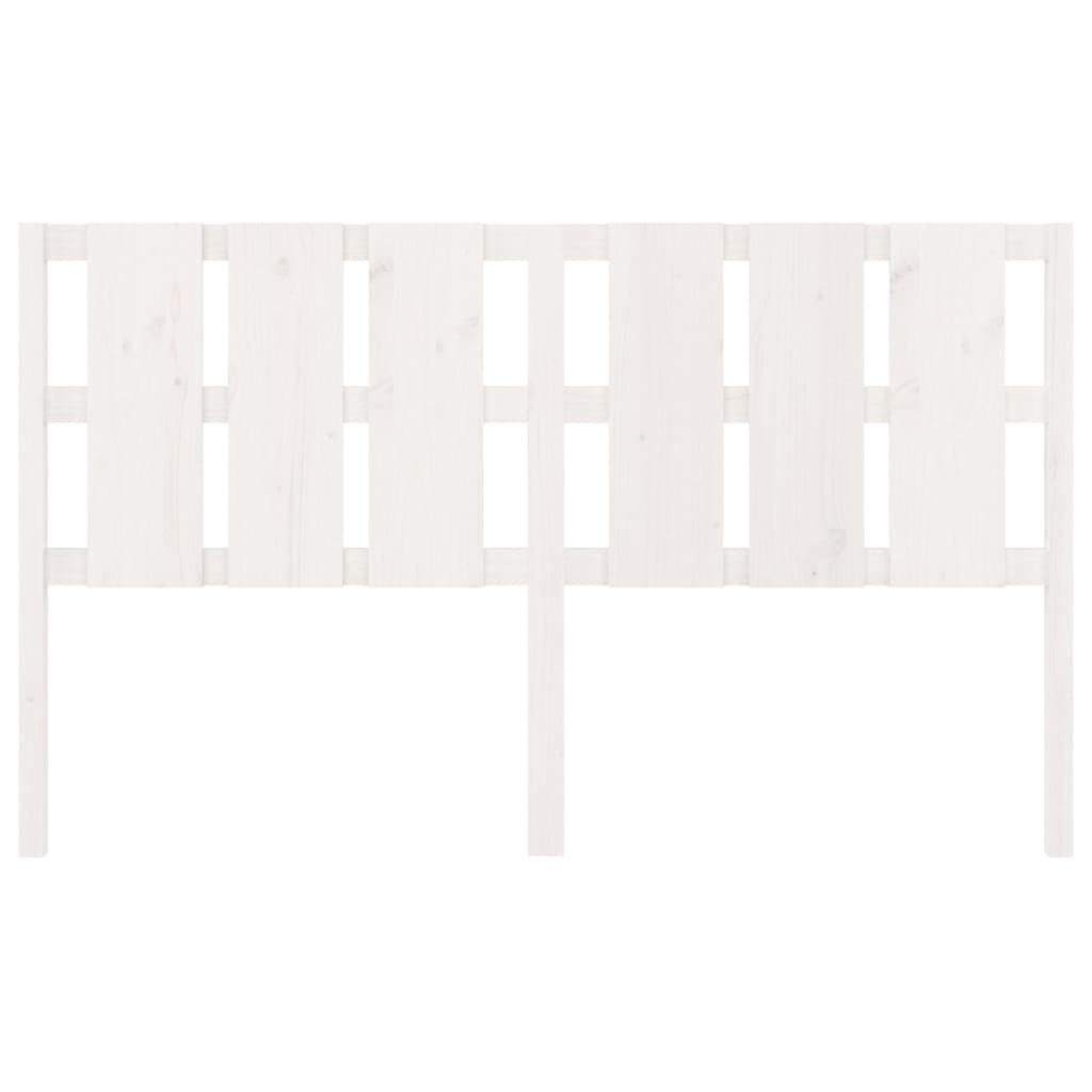 vidaXL Κεφαλάρι Κρεβατιού Λευκό 185,5x4x100 εκ. Μασίφ Ξύλο Πεύκου