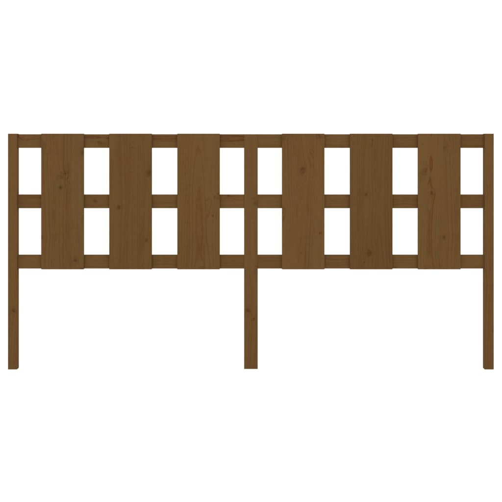 vidaXL Κεφαλάρι Κρεβατιού Μελί 205,5x4x100 εκ. Μασίφ Ξύλο Πεύκου