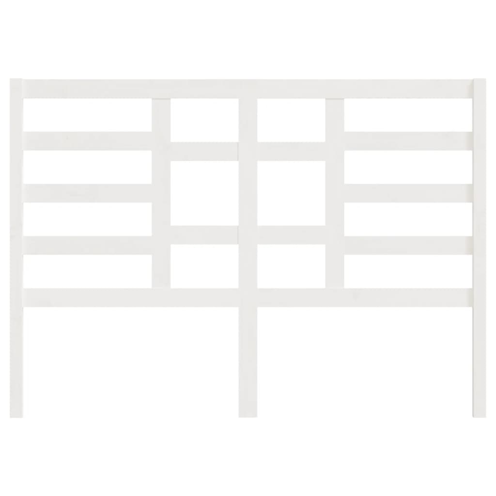 vidaXL Κεφαλάρι Κρεβατιού Λευκό 126 x 4 x 104 εκ. Μασίφ Ξύλο Πεύκου