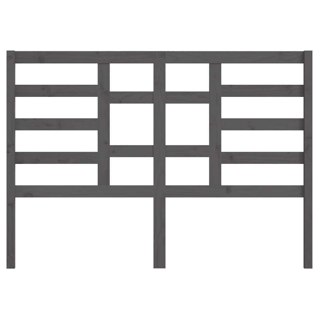 vidaXL Κεφαλάρι Κρεβατιού Γκρι 166x4x104 εκ. από Μασίφ Ξύλο Πεύκου