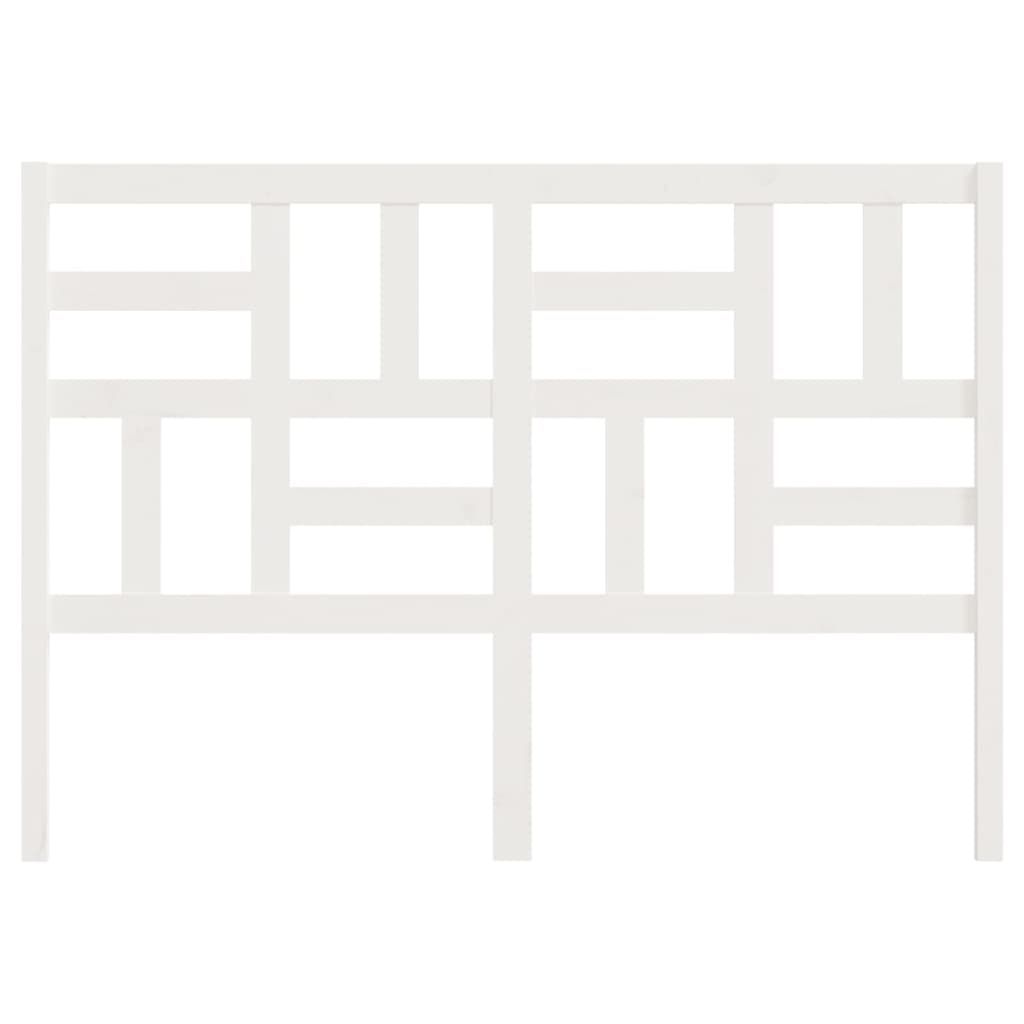 vidaXL Κεφαλάρι Κρεβατιού Λευκό 126 x 4 x 104 εκ. Μασίφ Ξύλο Πεύκου