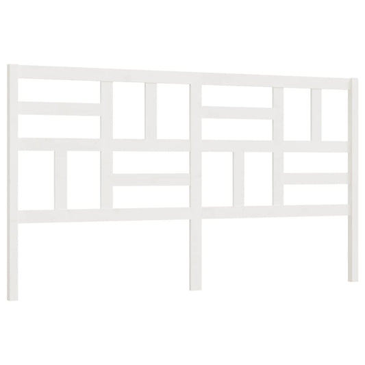 vidaXL Κεφαλάρι Κρεβατιού Λευκό 186 x 4 x 104 εκ. Μασίφ Ξύλο Πεύκου