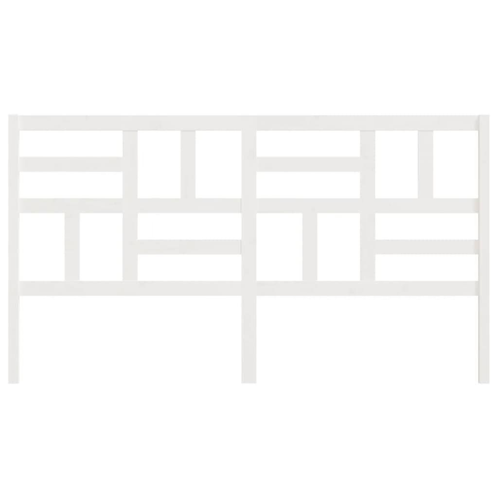 vidaXL Κεφαλάρι Κρεβατιού Λευκό 186 x 4 x 104 εκ. Μασίφ Ξύλο Πεύκου