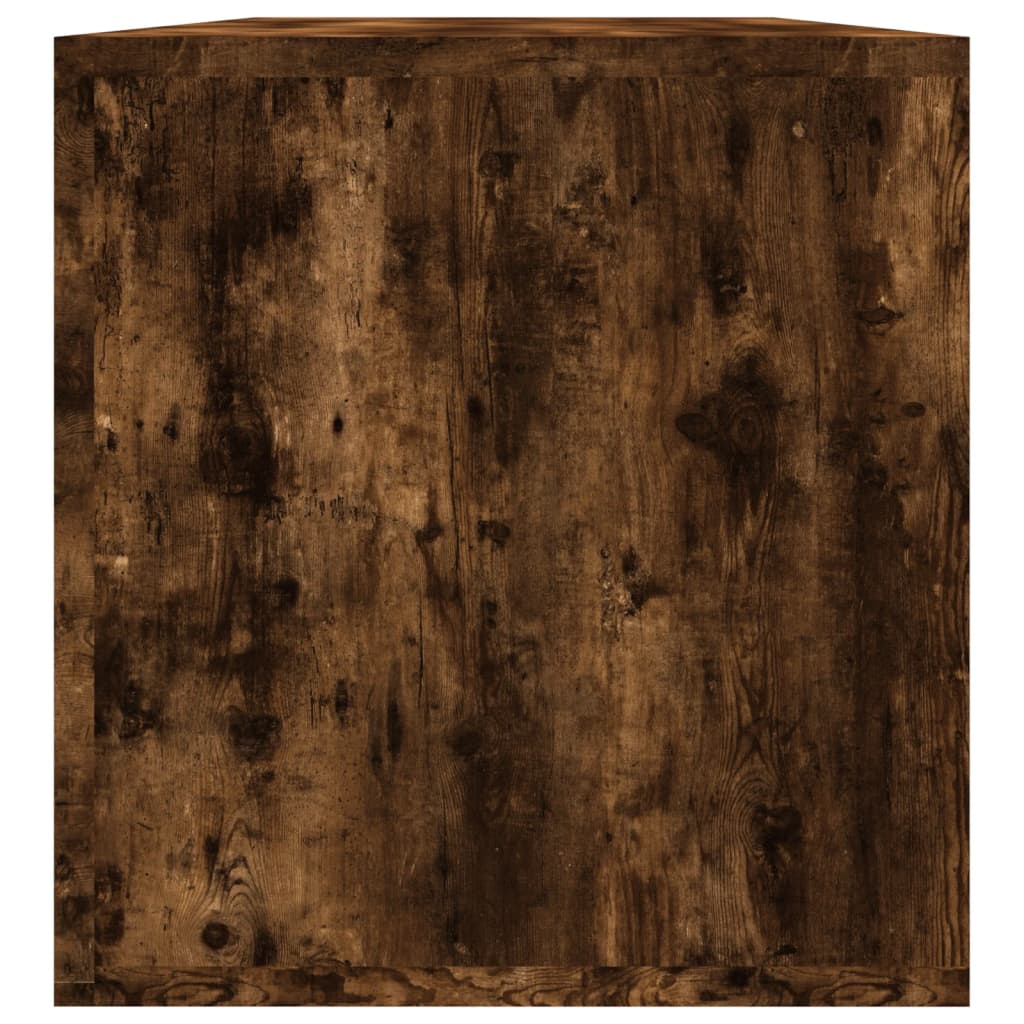 vidaXL Έπιπλο Δίσκων Βινυλίου Καπνιστή Δρυς 71x34x36 εκ. Επεξεργ. Ξύλο