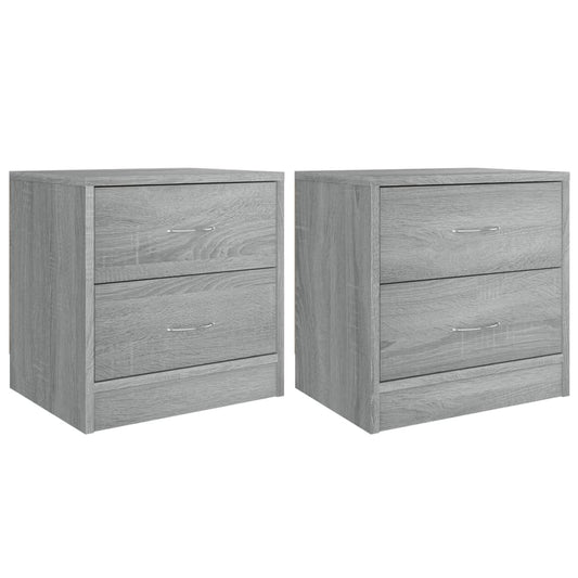 vidaXL Κομοδίνα 2 τεμ. Γκρι Sonoma 40x30x40 εκ. από Επεξεργασμένο Ξύλο