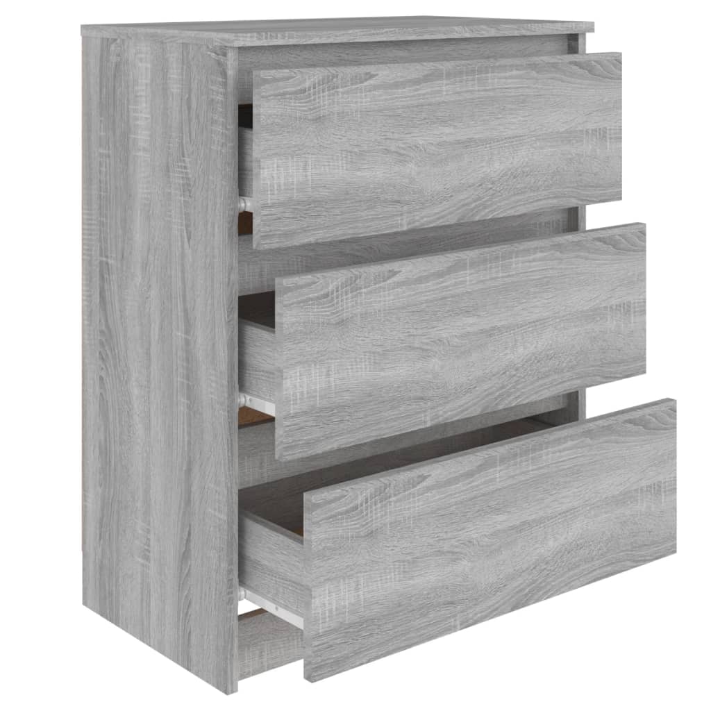 vidaXL Συρταριέρα Γκρι Sonoma 60 x 35 x 76 εκ. από Επεξεργασμένο Ξύλο