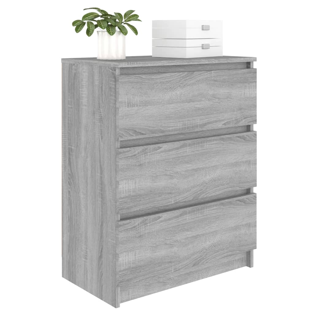 vidaXL Συρταριέρα Γκρι Sonoma 60 x 35 x 76 εκ. από Επεξεργασμένο Ξύλο