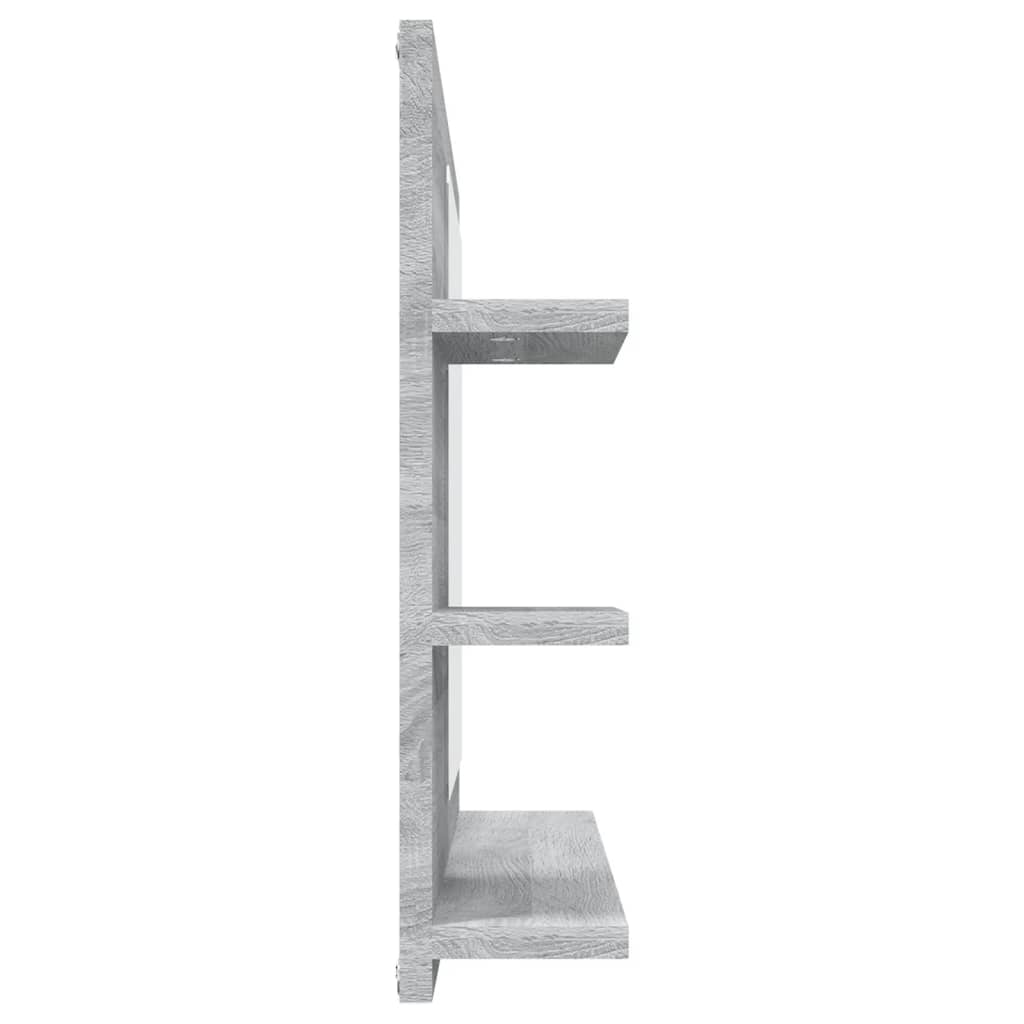 vidaXL Καθρέφτης Μπάνιου Γκρι Sonoma 60x10,5x45 εκ. Επεξεργασμένο Ξύλο