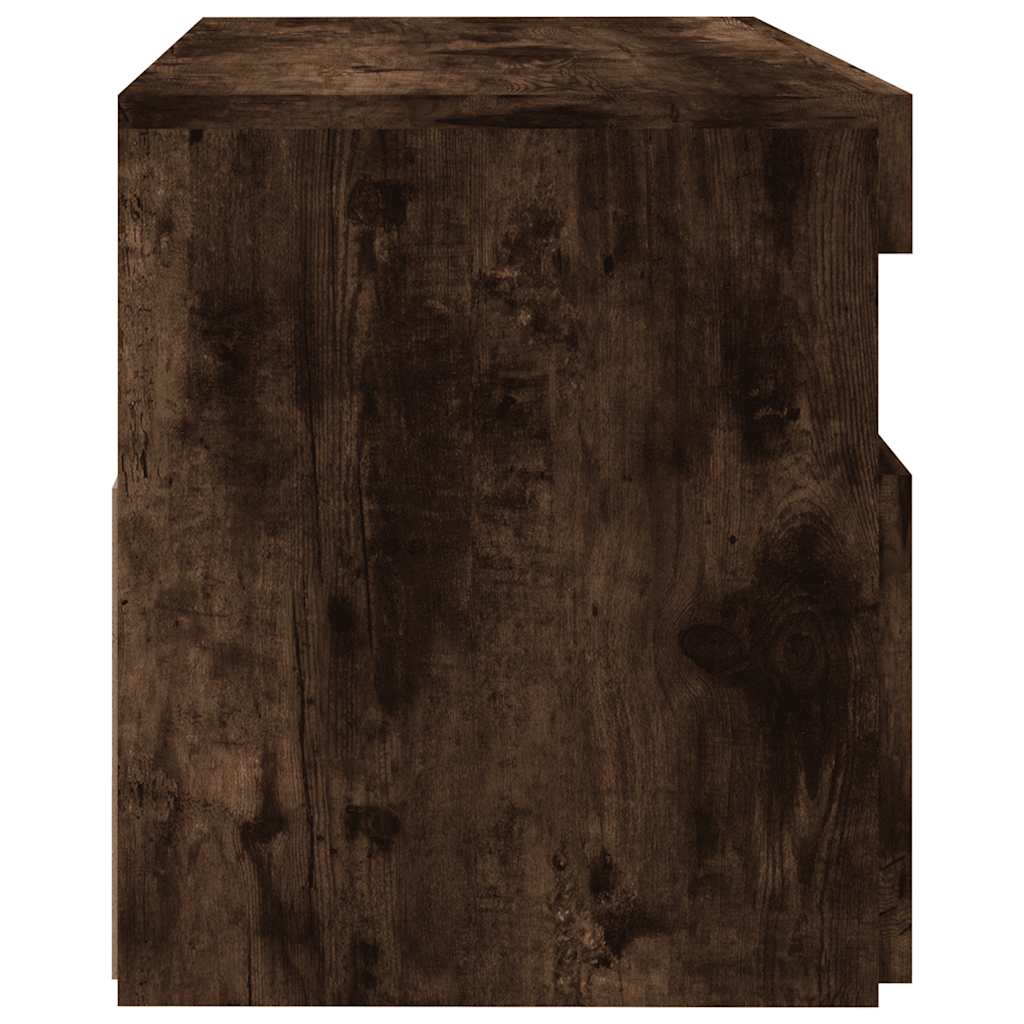 vidaXL Έπιπλο Τηλεόρασης με LED Καπνιστή Δρυς 60 x 35 x 40 εκ.