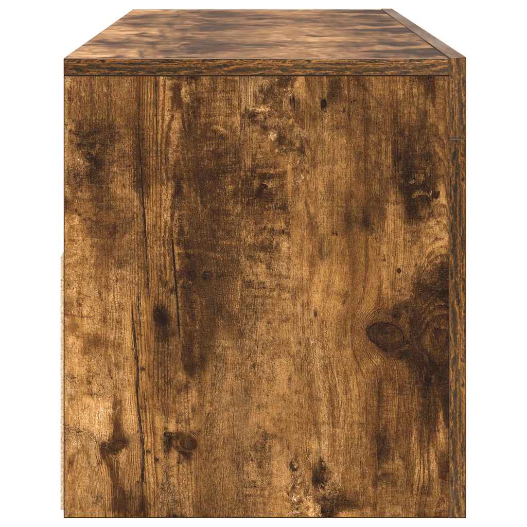 vidaXL Έπιπλο Τηλεόρασης με LED Καπνιστή Δρυς 120 x 35 x 40 εκ.