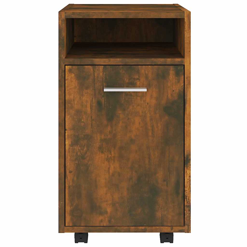 vidaXL Ντουλάπι με Ροδάκια Καπνιστή Δρυς 33x38x60 εκ. Επεξεργ. ξύλο