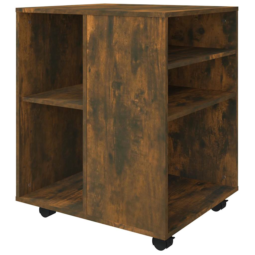 vidaXL Ντουλάπι Με Ροδάκια Καπνιστή Δρυς 60x53x72 εκ. Επεξεργ. Ξύλο
