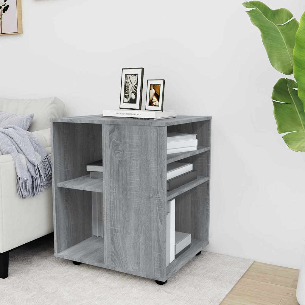 vidaXL Ντουλάπι Με Ροδάκια Γκρι Sonoma 60 x 53 x 72 εκ. Επεξεργ. Ξύλο