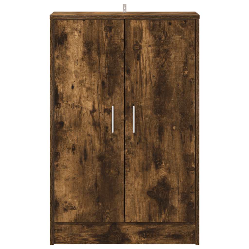 vidaXL Παπουτσοθήκη Καπνιστή Δρυς 60x35x92 εκ. από Επεξεργασμένο Ξύλο