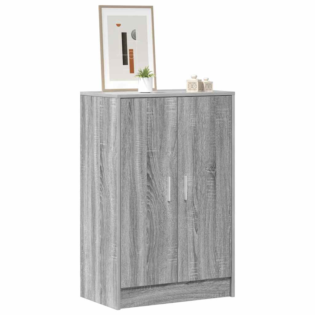 vidaXL Παπουτσοθήκη Γκρι Sonoma 60 x 35 x 92 εκ. Επεξεργασμένο Ξύλο