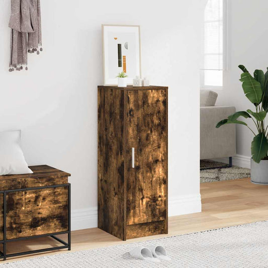vidaXL Παπουτσοθήκη Καπνιστή Δρυς 32x35x92 εκ. από Επεξεργασμένο Ξύλο