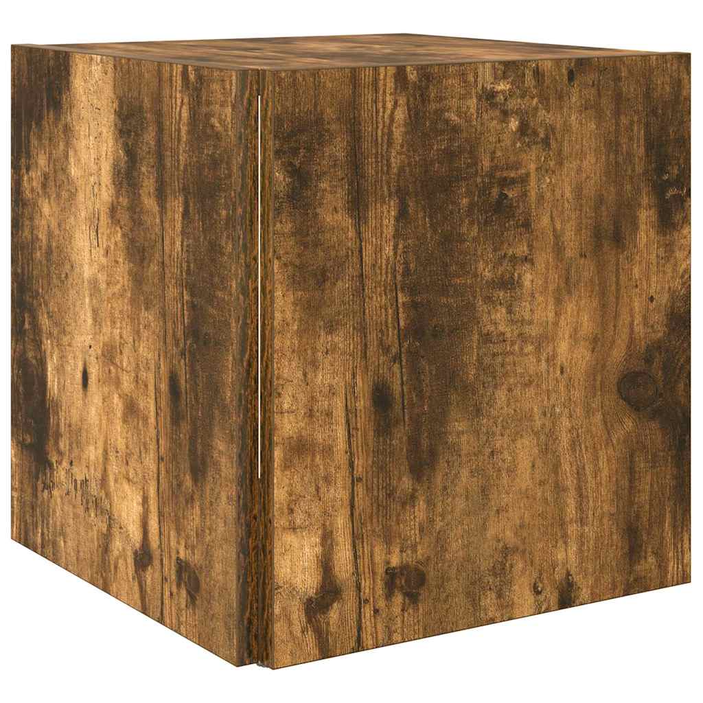 vidaXL Τραπέζι Βοηθητικό Καπνιστή Δρυς 33x33x34,5 εκ. Επεξεργ. Ξύλο