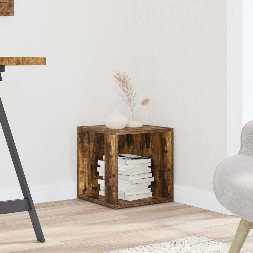 vidaXL Τραπέζι Βοηθητικό Καπνιστή Δρυς 33x33x34,5 εκ. Επεξεργ. Ξύλο