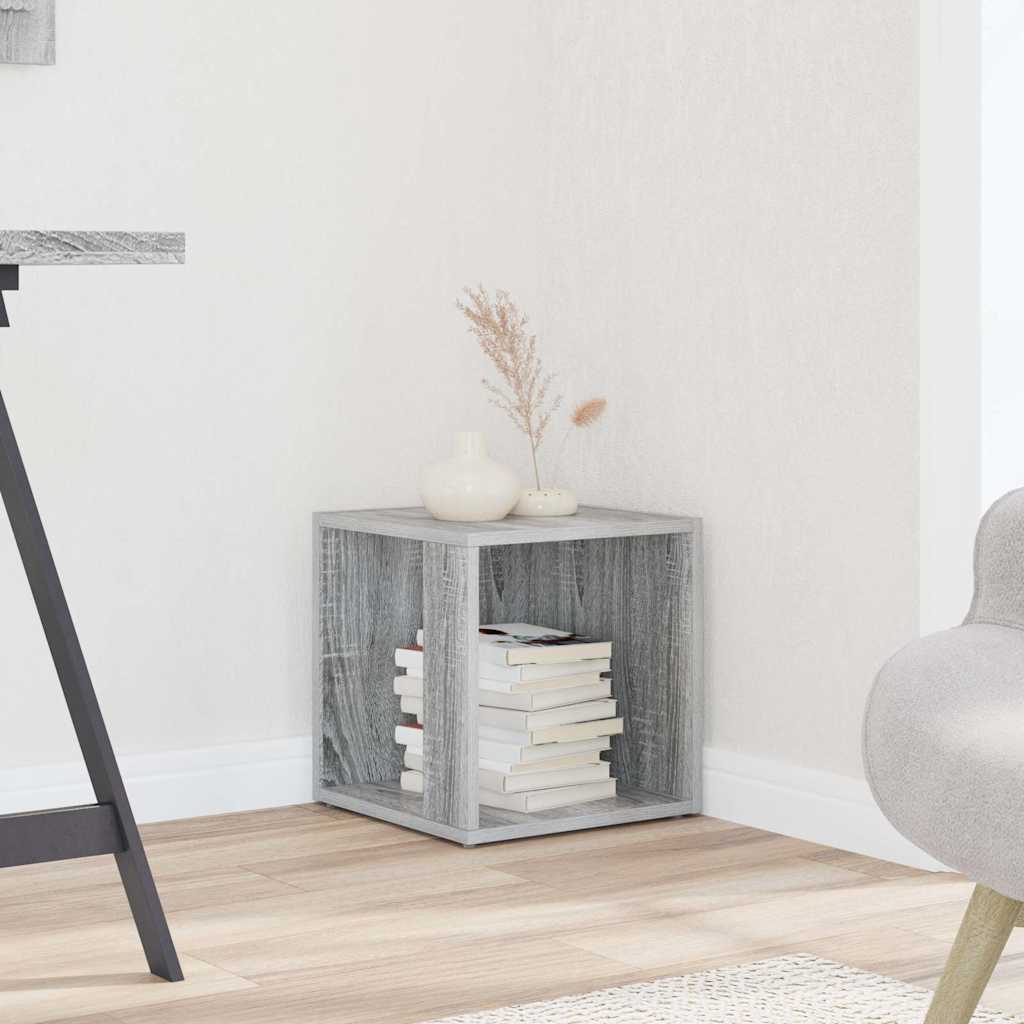 vidaXL Τραπέζι Βοηθητικό Γκρι Sonoma 33x33x34,5 εκ. Επεξεργασμένο Ξύλο