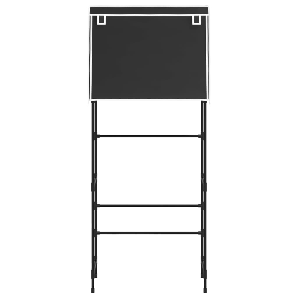 vidaXL Ραφιέρα 2 Επιπέδων για Πλυντήριο Μαύρη 71x29,5x170,5 εκ. Σίδερο