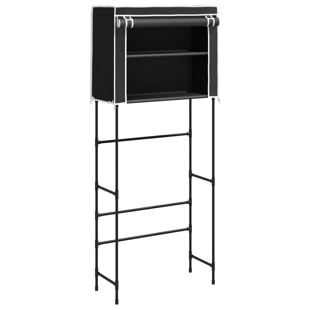 vidaXL Ραφιέρα 2 Επιπέδων για Πλυντήριο Μαύρη 71x29,5x170,5 εκ. Σίδερο