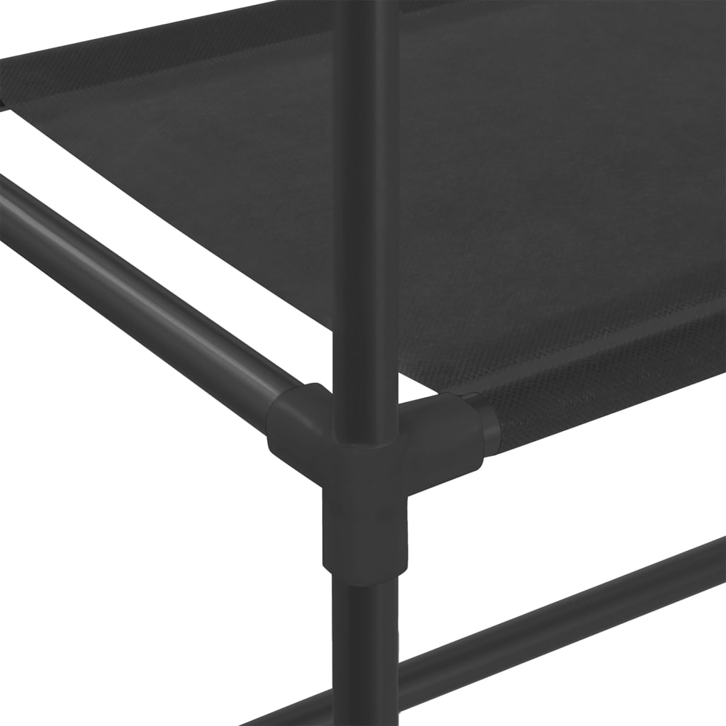 vidaXL Ραφιέρα 2 Επιπέδων για Πλυντήριο Μαύρη 71x29,5x170,5 εκ. Σίδερο