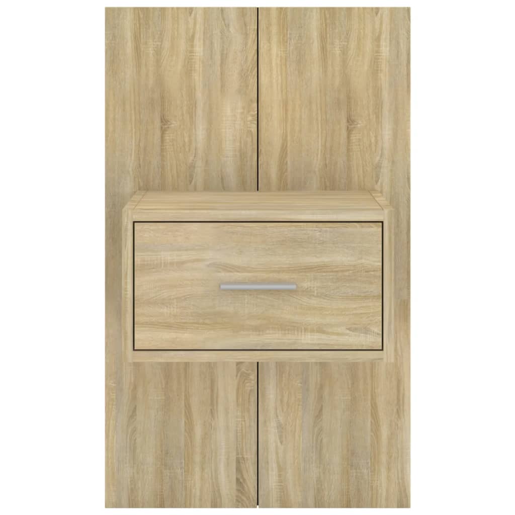 vidaXL Κομοδίνα Επιτοίχια 2 τεμ. Sonoma Δρυς
