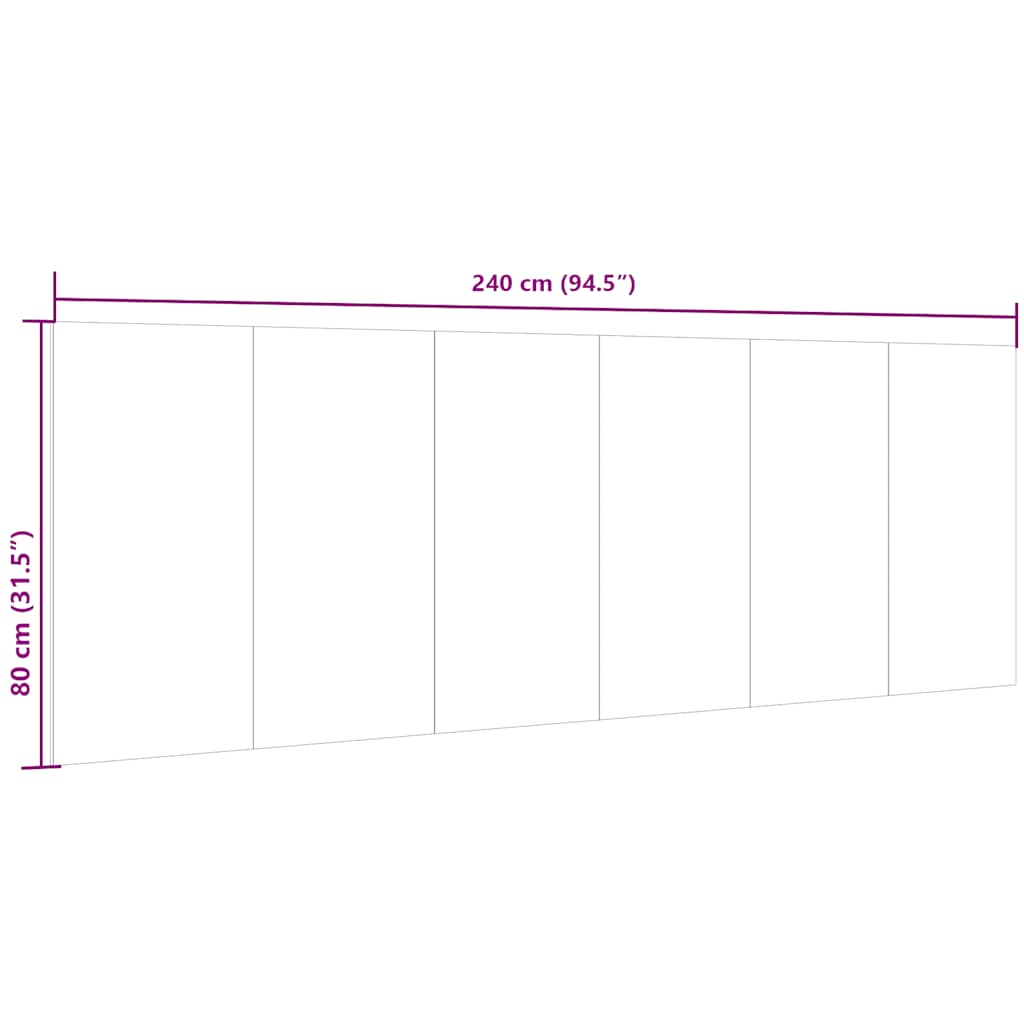 vidaXL Κεφαλάρι Κρεβατιού Sonoma Δρυς 240x1,5x80 εκ. από Επεξεργ. Ξύλο