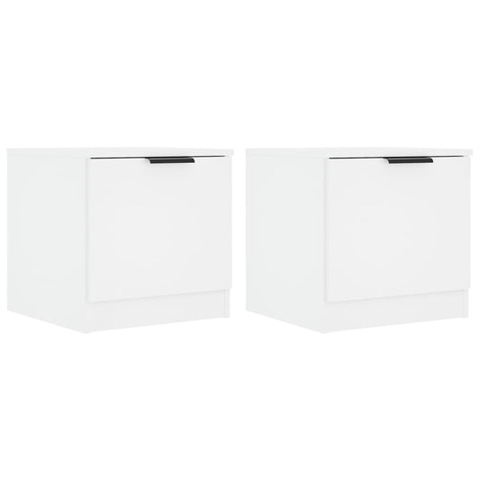 vidaXL Κομοδίνα 2 τεμ. Λευκά 40 x 39 x 40 εκ.