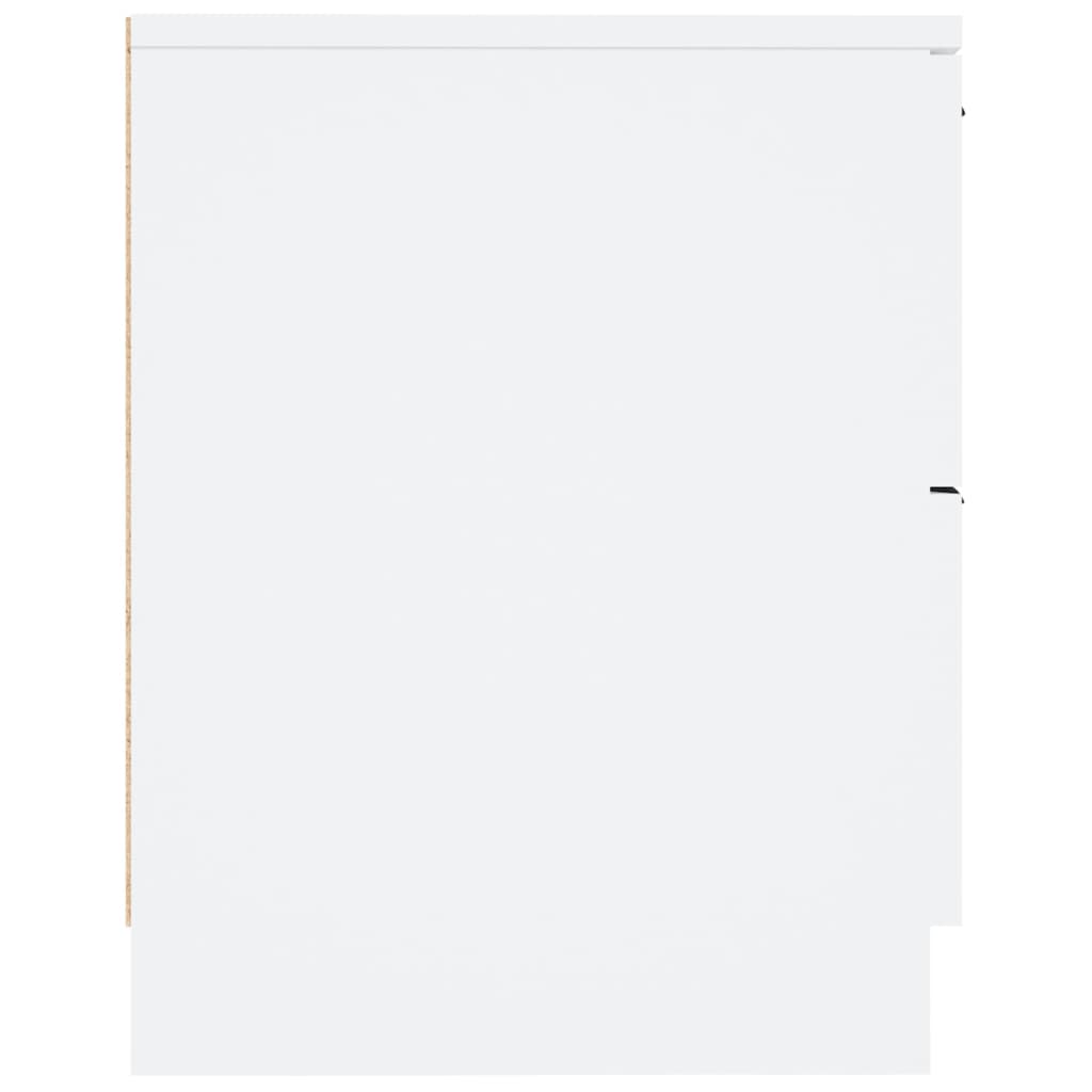 vidaXL Κομοδίνα 2 τεμ. Λευκά από Επεξεργασμένο Ξύλο