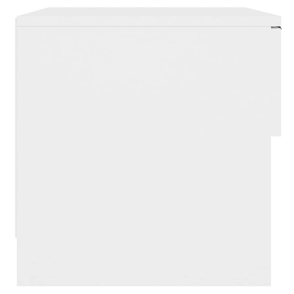 vidaXL Κομοδίνα 2 τεμ. Λευκά από Επεξεργασμένο Ξύλο