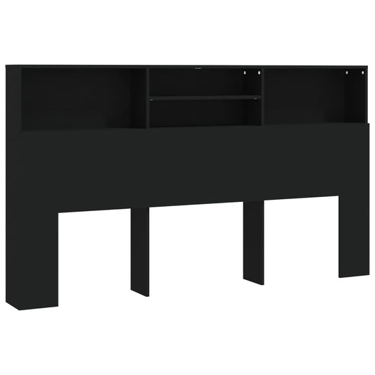 vidaXL Κεφαλάρι Με Αποθηκευτικό Χώρο Μαύρο 180 x 19 x 103,5 εκ.