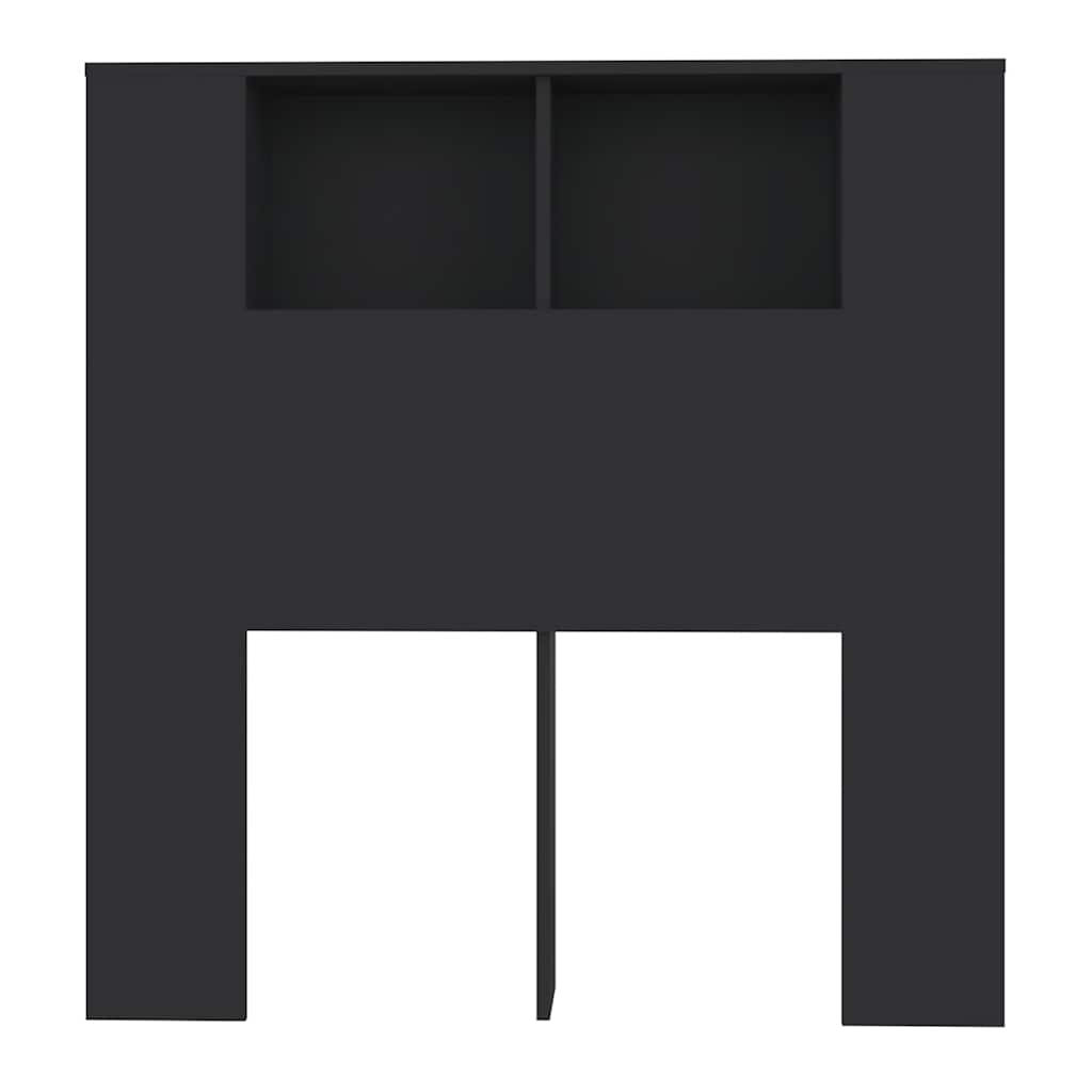 vidaXL Κεφαλάρι Με Αποθηκευτικό Χώρο Μαύρο 100 x 18,5 x 102,5 εκ.