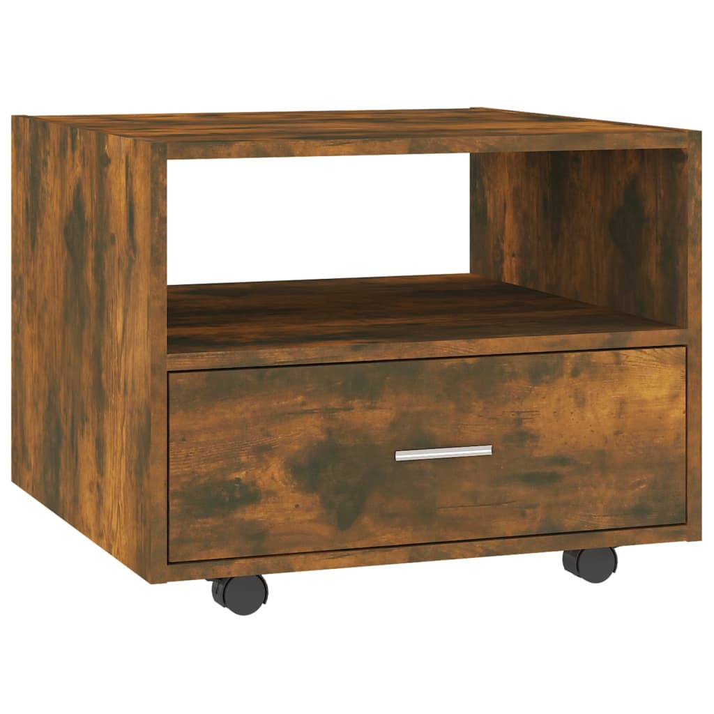 vidaXL Τραπεζάκι Σαλονιού Καπνιστή Δρυς 55 x 55 x 40 εκ. Επεξεργ. Ξύλο