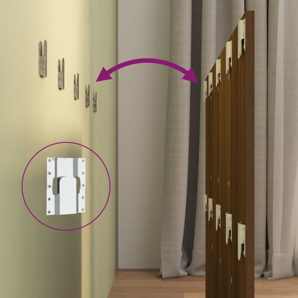 vidaXL Κεφαλάρι Κρεβατιού Καφέ Δρυς 120x1,5x80 εκ. Επεξεργασμένο Ξύλο