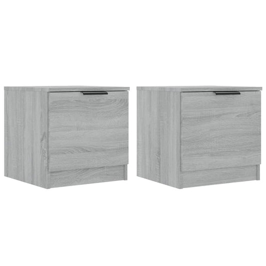 vidaXL Κομοδίνα 2 τεμ. Γκρι Sonoma 40 x 39 x 40 εκ.