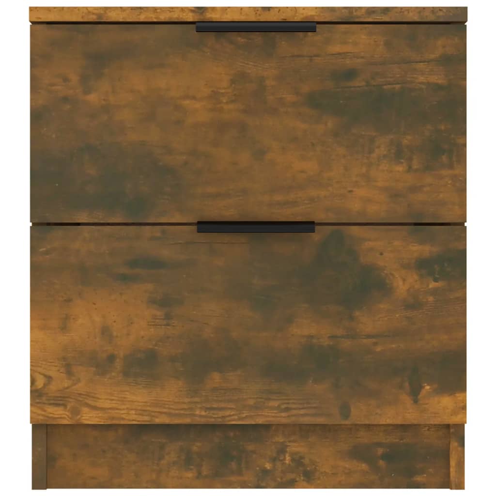 vidaXL Κομοδίνα 2 τεμ. Καπνιστή Δρυς από Επεξεργασμένο Ξύλο