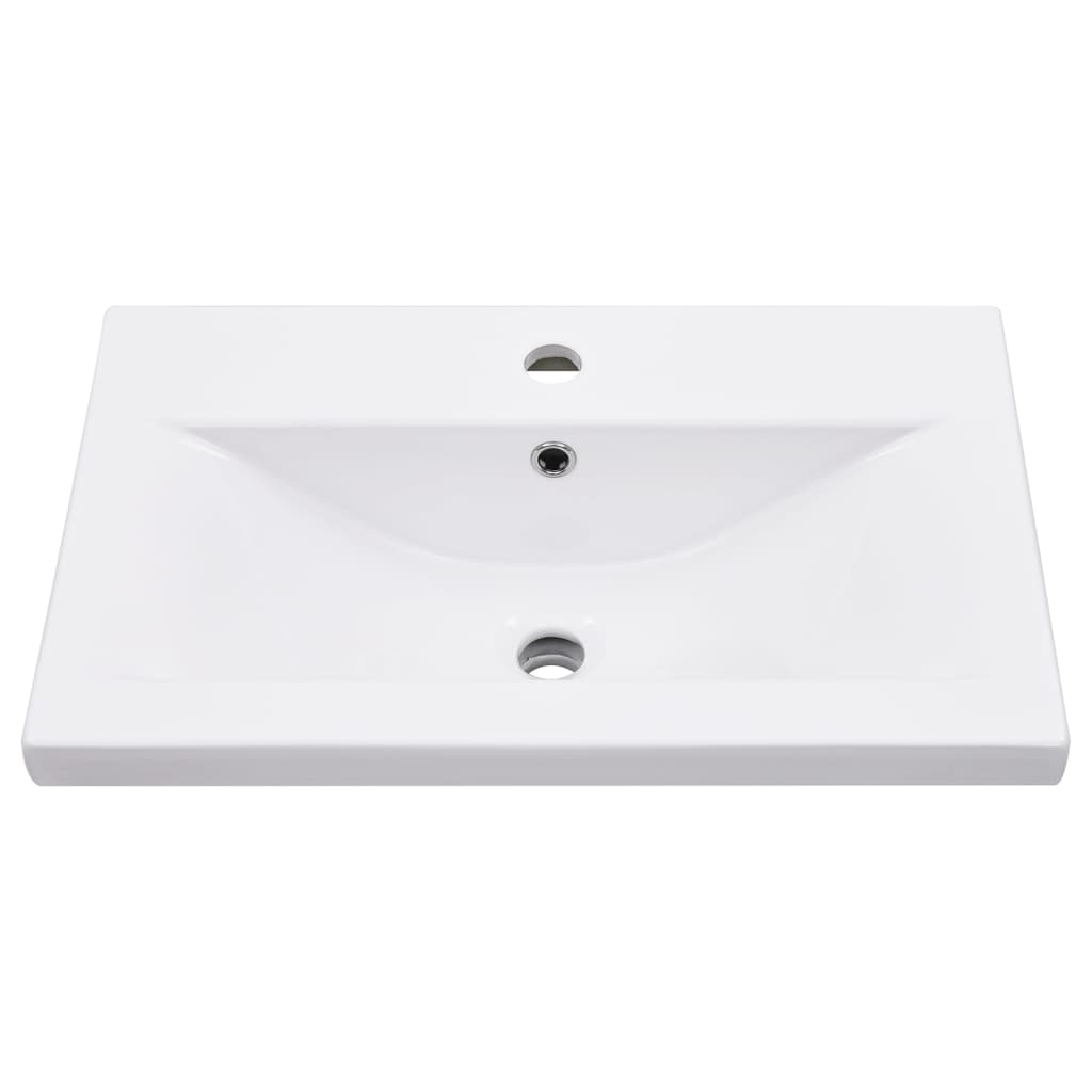 vidaXL Σκελετός Νιπτήρα Μπάνιου με Εντοιχισμένο Νιπτήρα Λευκό Σίδερο