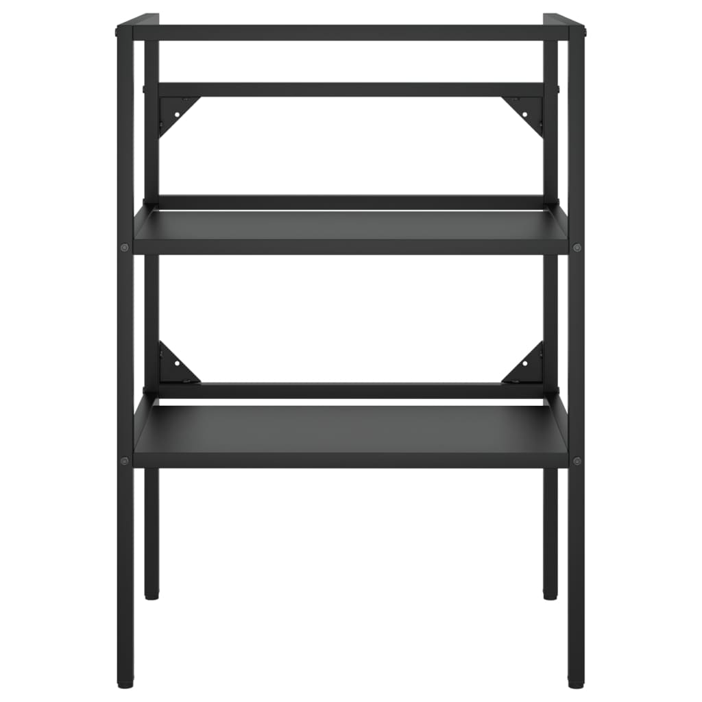 vidaXL Σκελετός Νιπτήρα Μπάνιου με Εντοιχισμένο Νιπτήρα Λευκό Σίδερο