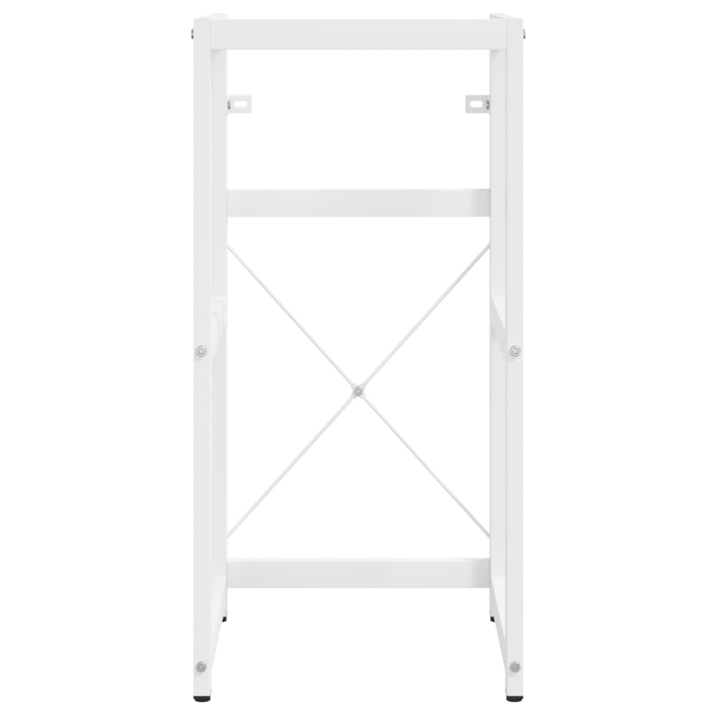 vidaXL Σκελετός Νιπτήρα Μπάνιου με Εντοιχισμένο Νιπτήρα Λευκό Σίδερο