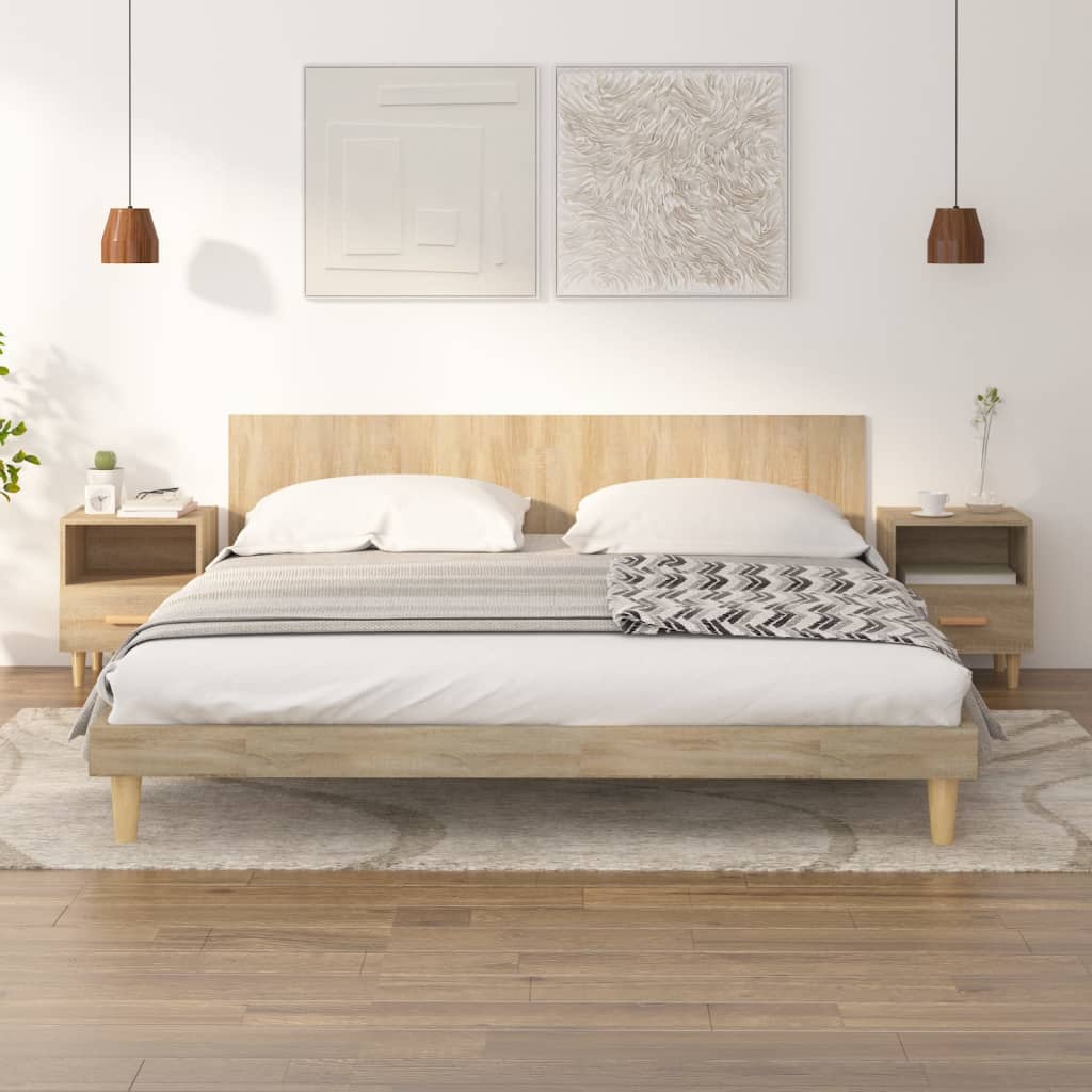 vidaXL Κομοδίνα 2 τεμ. Sonoma Δρυς 40 x 35 x 47 εκ.