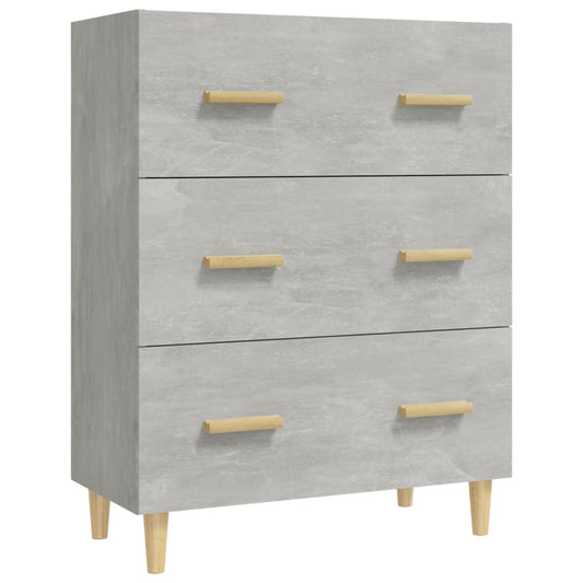 vidaXL Ντουλάπι Γκρι Σκυροδέματος 70 x 34 x 90εκ. Επεξεργασμένο Ξύλο