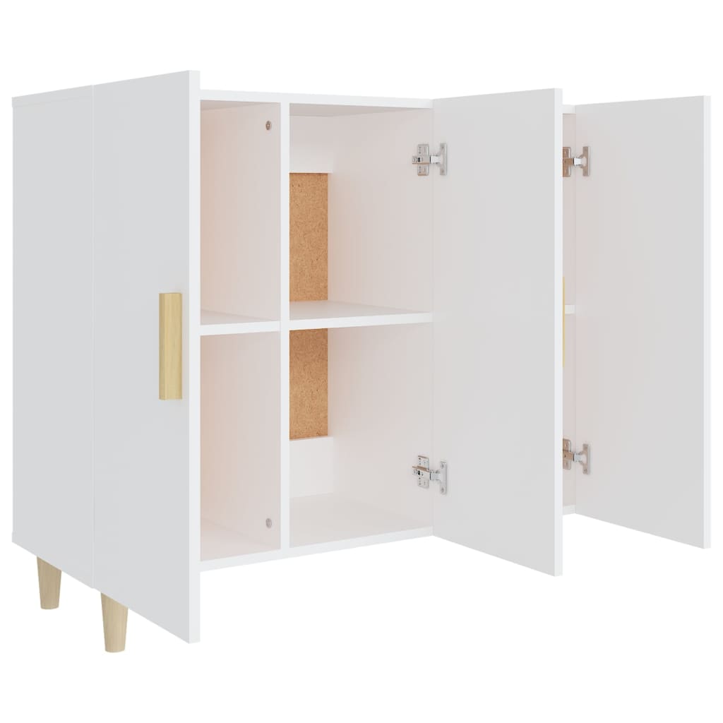 vidaXL Μπουφές Λευκός 90 x 34 x 80 εκ. από Επεξεργασμένο Ξύλο