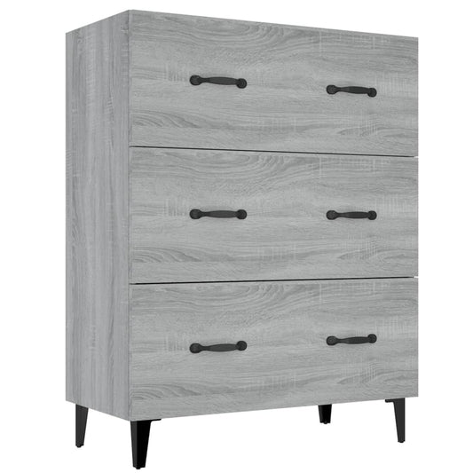 vidaXL Ντουλάπι Γκρι Sonoma 69,5 x 34 x 90 εκ. από Επεξεργασμένο Ξύλο