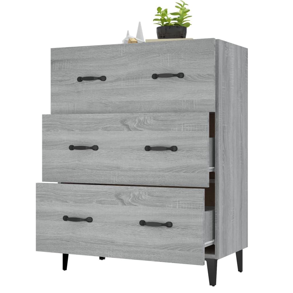 vidaXL Ντουλάπι Γκρι Sonoma 69,5 x 34 x 90 εκ. από Επεξεργασμένο Ξύλο