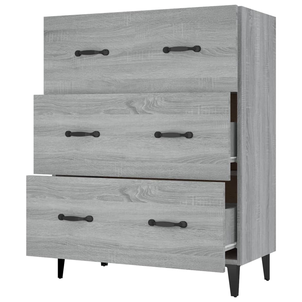 vidaXL Ντουλάπι Γκρι Sonoma 69,5 x 34 x 90 εκ. από Επεξεργασμένο Ξύλο